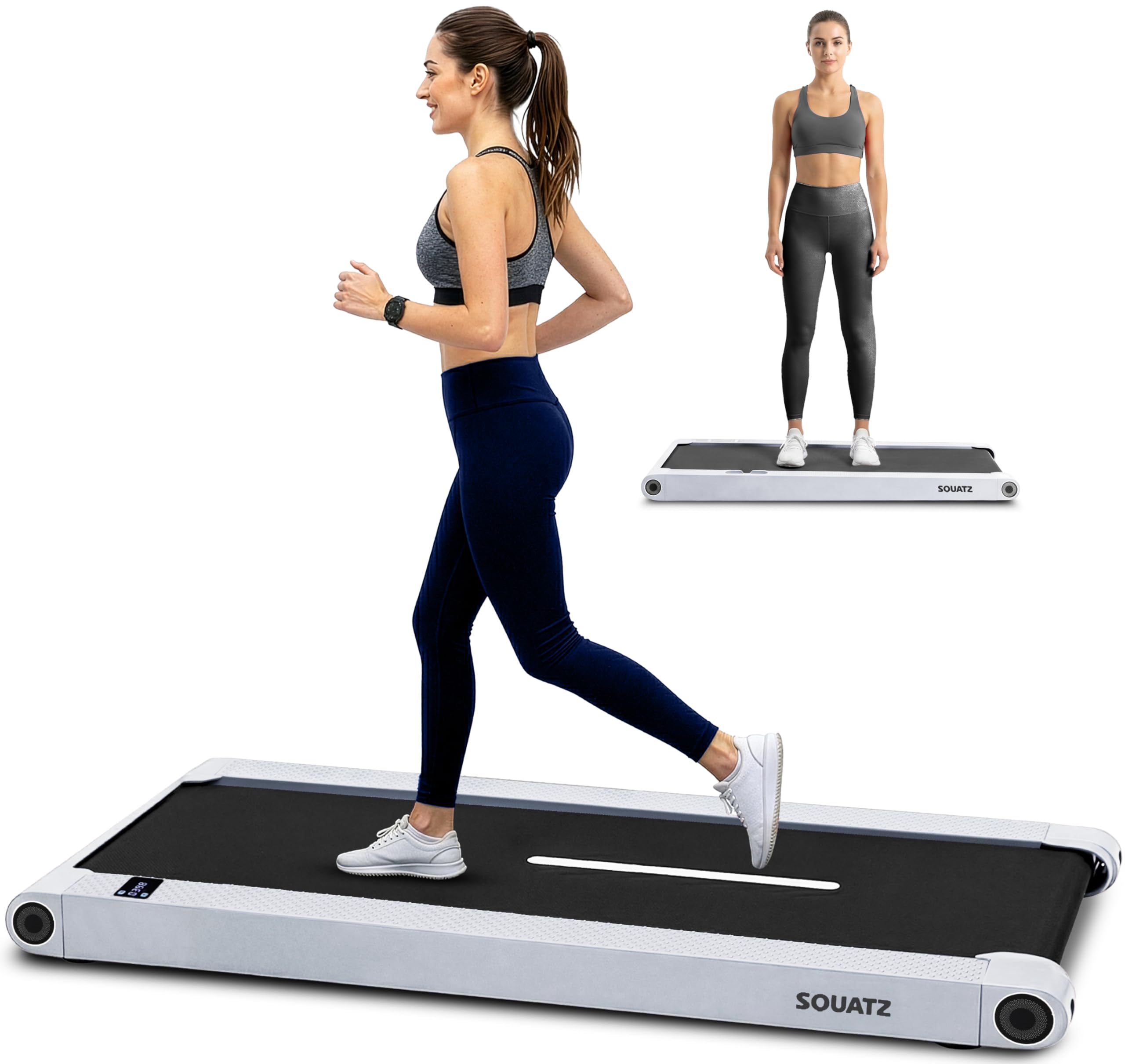 Amazon.com: Squatz 2-in-1 Walking Pad Treadmill with Vibration